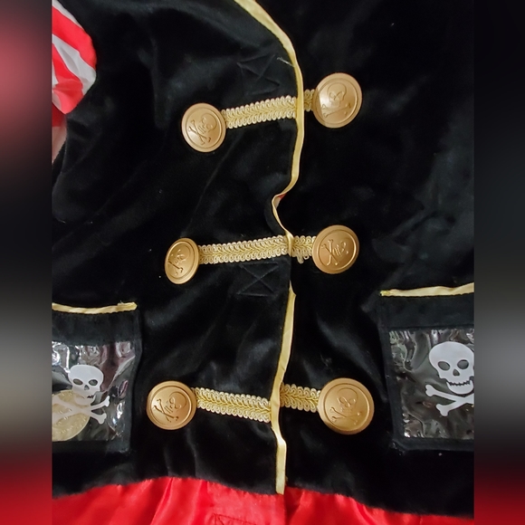 PIRATE costume Halloween Melissa and Doug skull bones top only age 3-6 - Picture 4 of 10